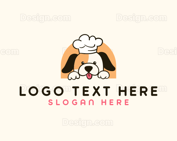 Cute Kitchen Dog Logo