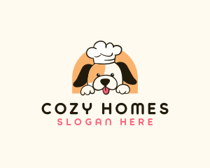 Cute Kitchen Dog logo design