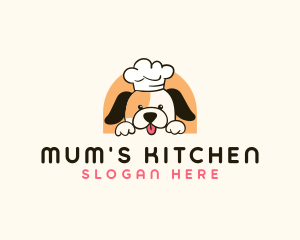 Cute Kitchen Dog logo design