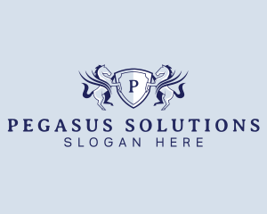 Pegasus Shield Crest logo design