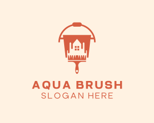 House Painting Paint Brush logo design