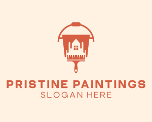 House Painting Paint Brush logo design