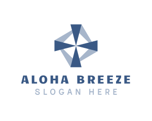 Blue Aircon Breeze logo design