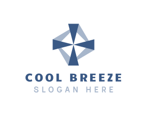 Blue Aircon Breeze logo design