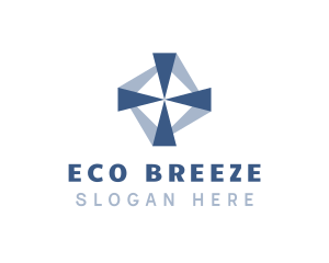 Blue Aircon Breeze logo design