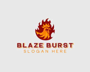 Blazing Barbecue Chicken logo design