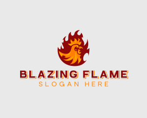 Blazing Barbecue Chicken logo design