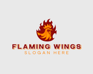 Blazing Barbecue Chicken logo design