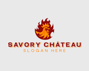 Blazing Barbecue Chicken logo design