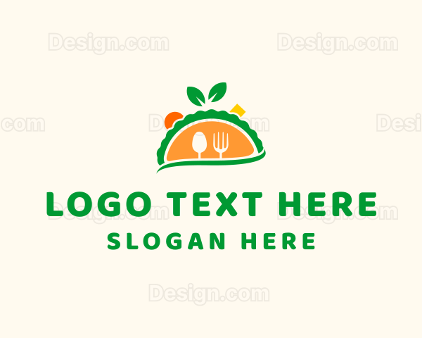 Vegetarian Taco Restaurant Logo