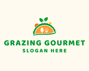 Vegetarian Taco Restaurant logo design