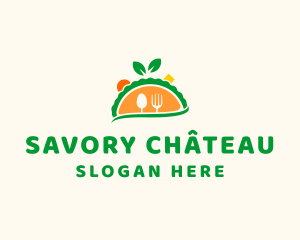 Vegetarian Taco Restaurant logo design