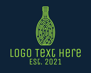 Identity - Wine Bottle Thumbmark logo design