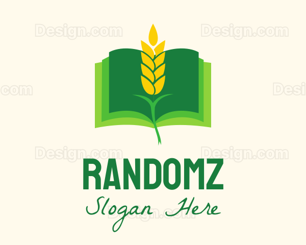 Agricultural Wheat Book Logo