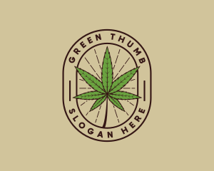 Marijuana Leaf Weed logo design