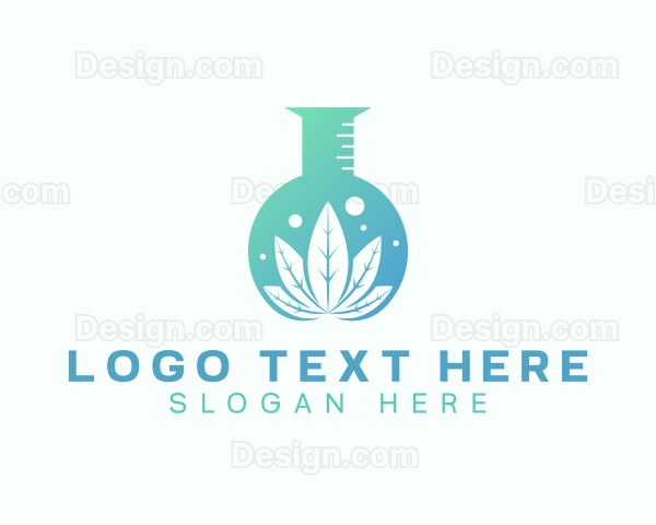 Marijuana Leaf Flask Logo