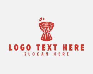 Percussion - Djembe Percussion Drums logo design