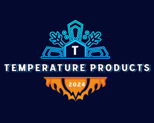 Flaming Temperature Snowflake logo