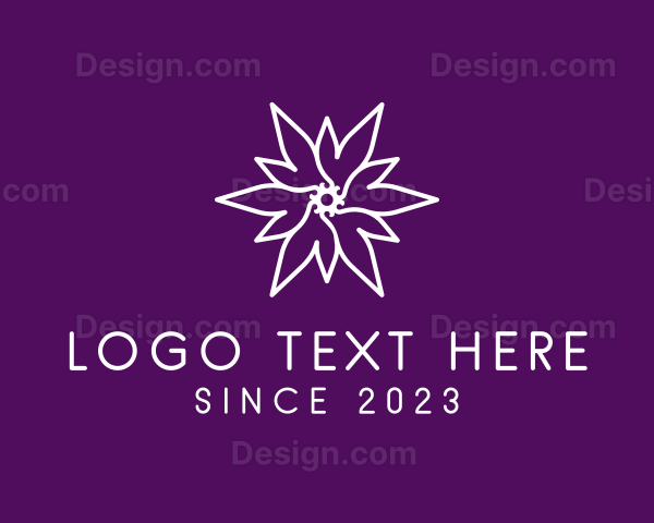 Elegant Outline Flower Logo