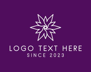 Elegant Outline Flower  logo