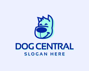 Happy Dog Cartoon logo design