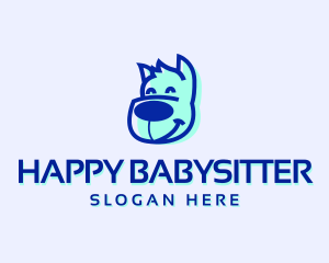 Happy Dog Cartoon logo design