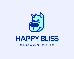 Happy Dog Cartoon logo design