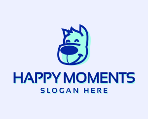 Happy Dog Cartoon logo design