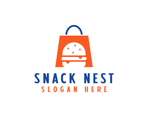 Burger Shopping Bag  logo design