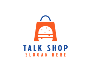 Burger Shopping Bag  logo design