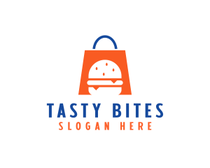 Burger Shopping Bag  logo design