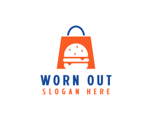 Burger Shopping Bag  logo design