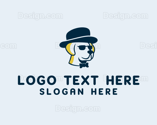 Hipster Dog Sunglasses Logo