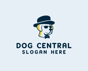 Hipster Dog Sunglasses  logo design