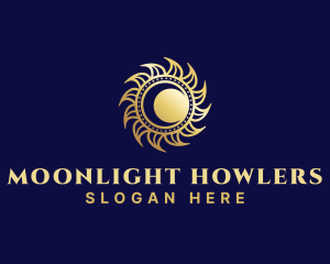 Luxury Sun Moon logo design