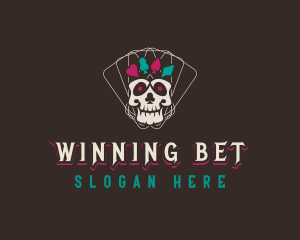 Poker Skull Casino logo design