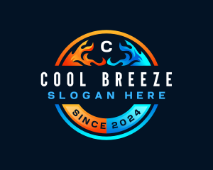 Heating Cooling Temperature logo design