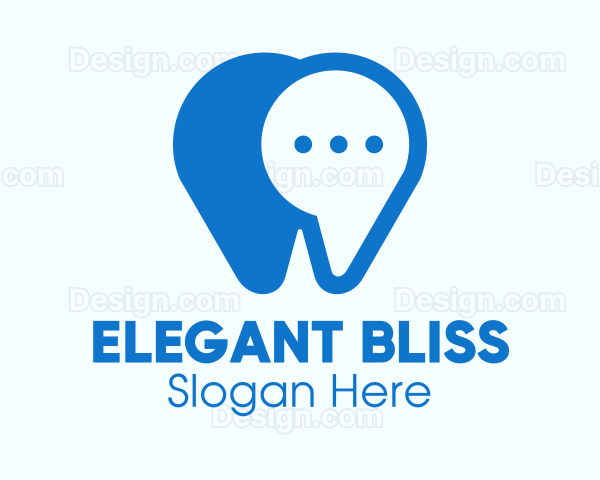 Blue Dental Chat App Logo