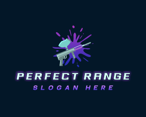 Paintball Shooting Gun logo design