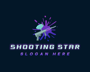 Paintball Shooting Gun logo design