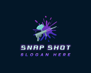 Paintball Shooting Gun logo design