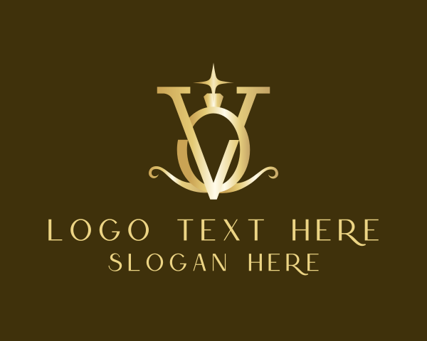 Letter Vo logo example 4