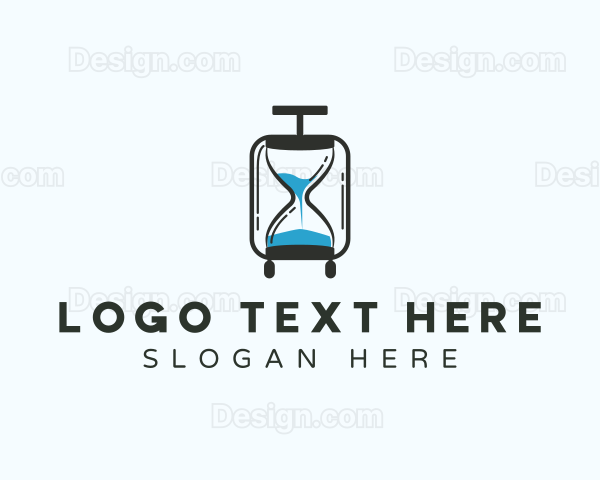 Travel Luggage Hourglass Logo