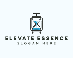 Travel Luggage Hourglass Logo