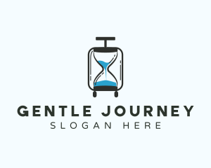 Travel Luggage Hourglass logo design