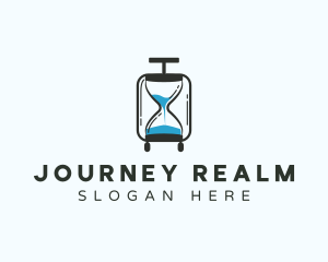 Travel Luggage Hourglass logo