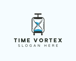 Travel Luggage Hourglass logo