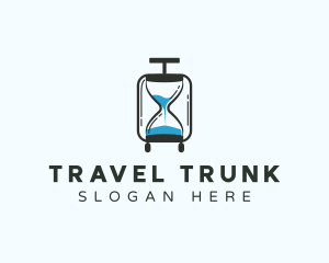 Travel Luggage Hourglass logo
