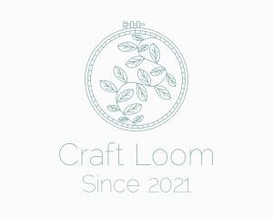 Leaf Embroidery Craft logo design