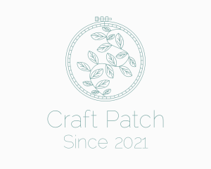 Leaf Embroidery Craft logo design